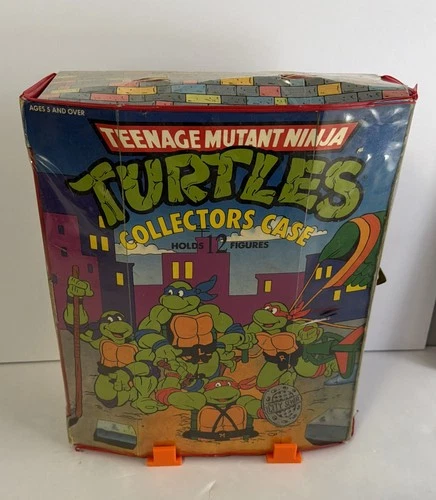 TMNT COLLECTORS CASE & 10 PLAYMATES TMNT ACTION FIGURES BUNDLE VINTAGE LOT SET