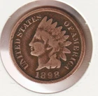 US Rare Old West 1898 Indian Head Penny Coin American Collection Shield Cent USA