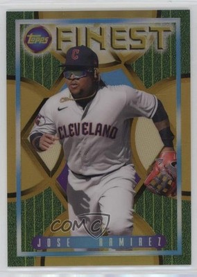 2022 Topps Finest Flashbacks Gold Refractor 29/50 Jose Ramirez #128 0vf5