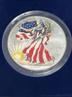 1999 Silver American Eagle Walking Liberty Dollar $1 Colored Coin 1 oz .999 Box