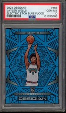 2024-25 Panini Obsidian JAYLEN WELLS #168 RC Rookie EE Blue Flood /30 PSA 10
