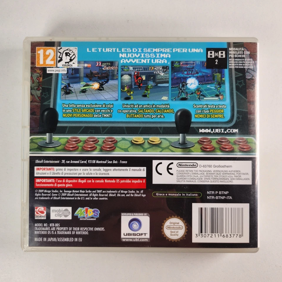 Teenage Mutant Ninja Turtles Arcade Attack Nintendo DS PAL Completo Manuale, foto 2 di 5