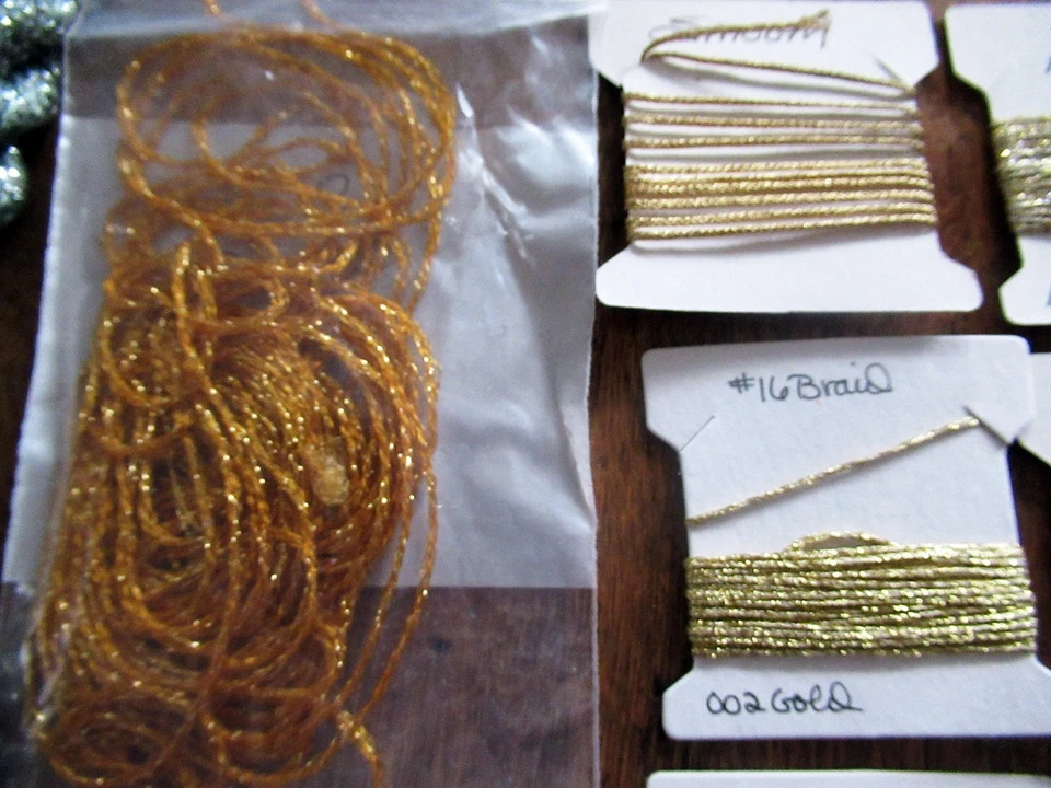 LOT of vintage metallic threads Needlepoint Embroidery assorted colors & weights - Image 4 of 4