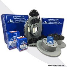 ATE Bremsscheiben + Beläge vorne + hinten für BMW 3Er E46