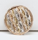 EFFY Trio Collection 14K Tricolor Gold 0.60ctw Diamond Disc Pendant  — photo 5
