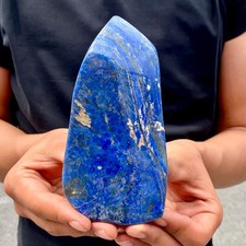 1.4LB  TOP natural Lapis lazuli quartz Raw stone ornament crystal healing