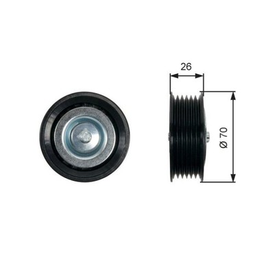 Umlenk /führungsrolle Keilrippenriemen Gates T36469 Drivealign  für Alfa Romeo
