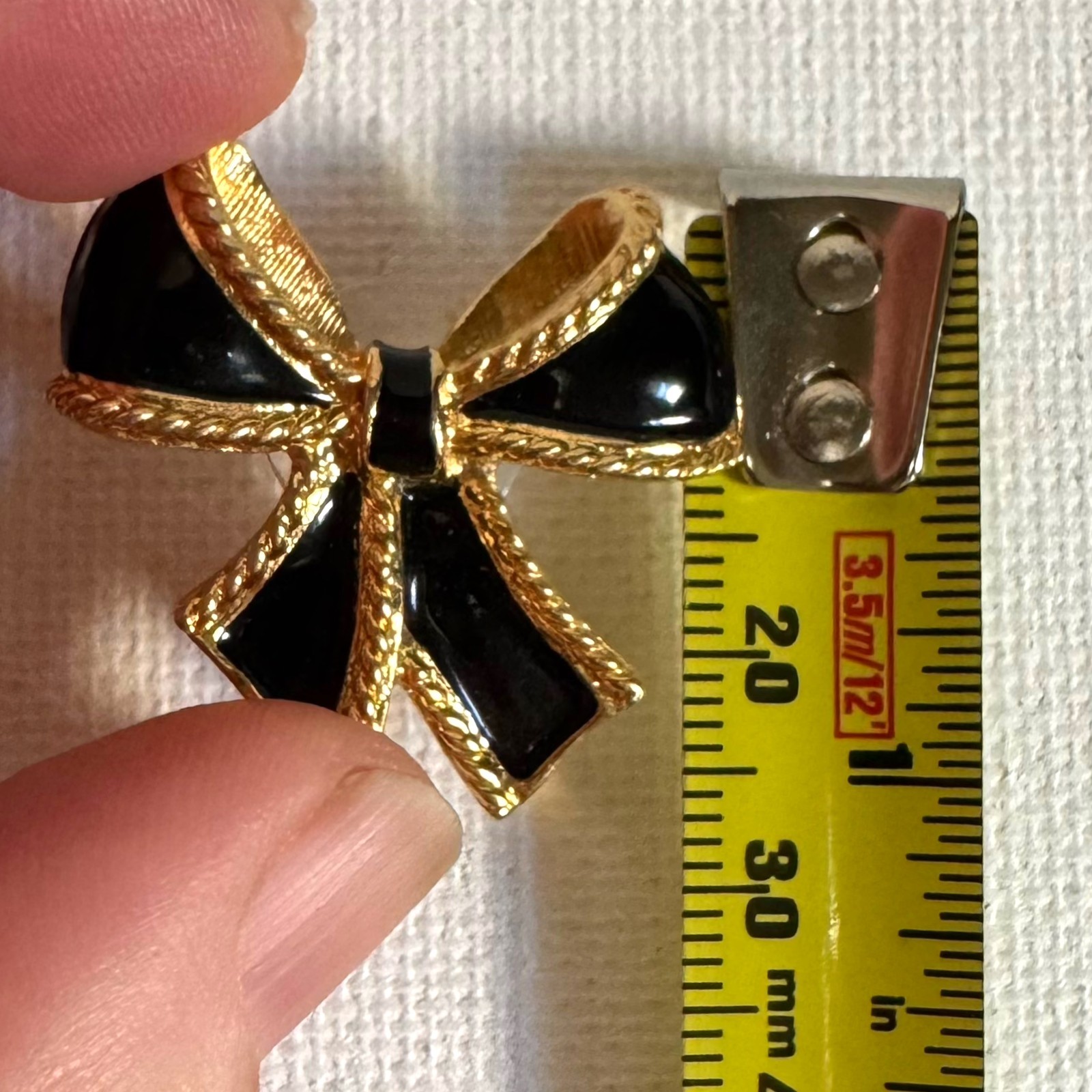 Vtg Kenneth Jay Lane KJL for Avon Gold Tone Black… - image 7