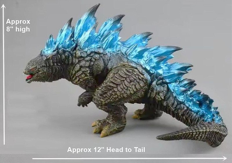 Neon Fusion GODZILLA Asia Vinyl 8" Tall Posable Figure over 12" head to tail NEW