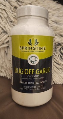 NEW Springtime Bug Off Garlic Chews  Dogs Natural Biting Insect Repellent 