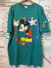 Vintage Disney Mickey Shirt Long Nightshirt One Size Great Condition