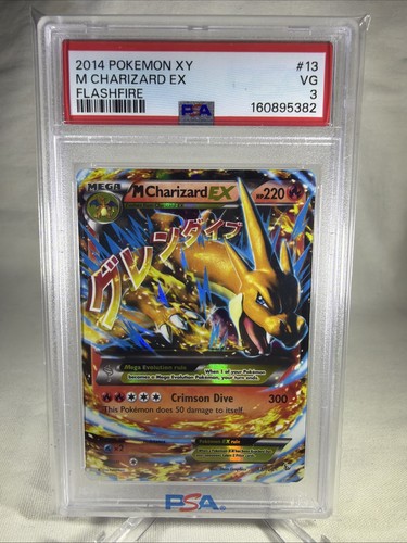 2014 Pokemon XY M CHARIZARD EX 13/106 Flashfire PSA 3 Foil Mega
