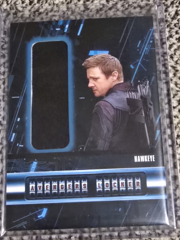 2015 UD Avengers Age of Ultron Locker Relic Costume Hawkeye #AL-HV