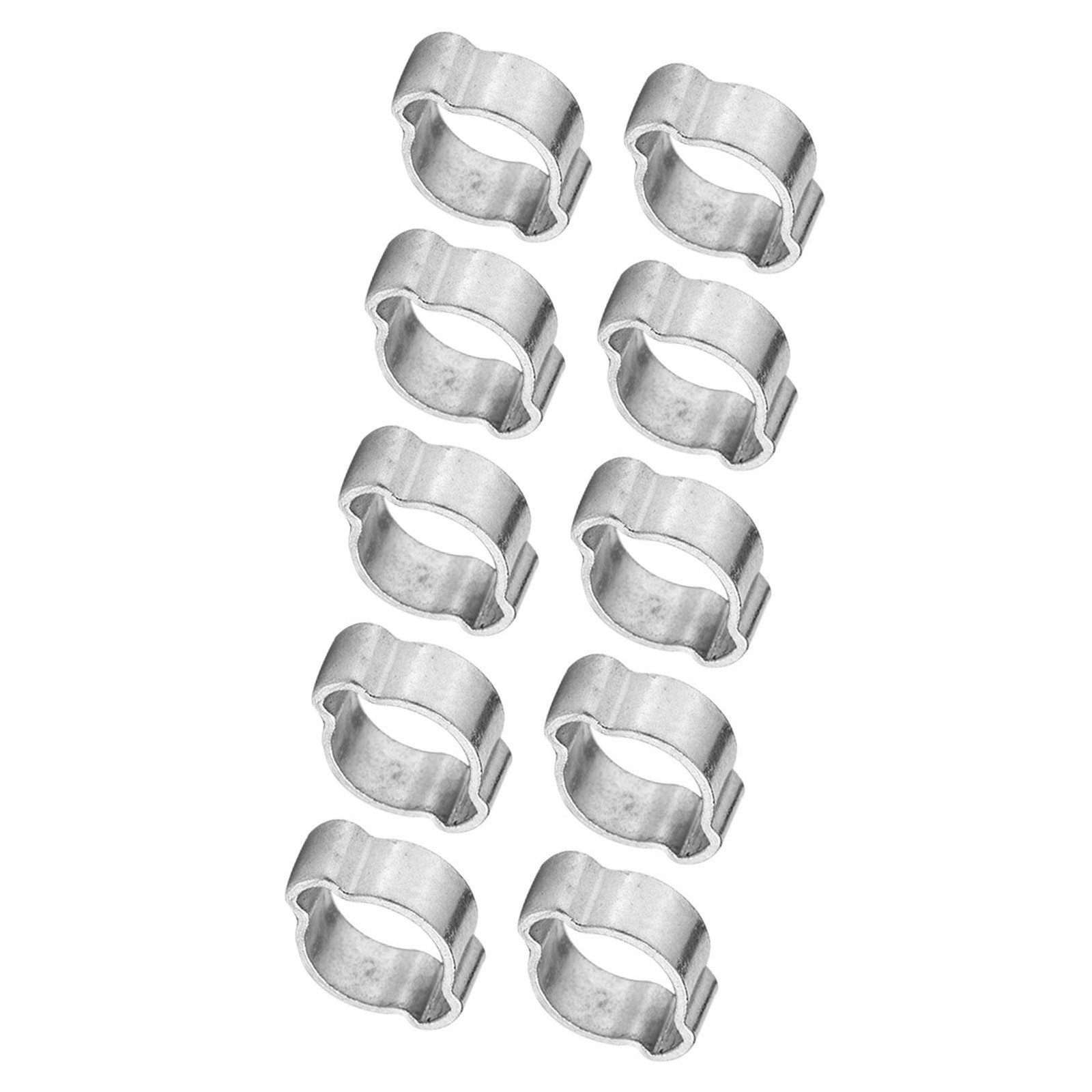 10pcs Hose Clamp Durable Zinc Plated Iron For Petrol Pipe Tube