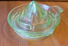 Hazel-Atlas Vintage Citrus Juicer Green Uranium Depression Glass