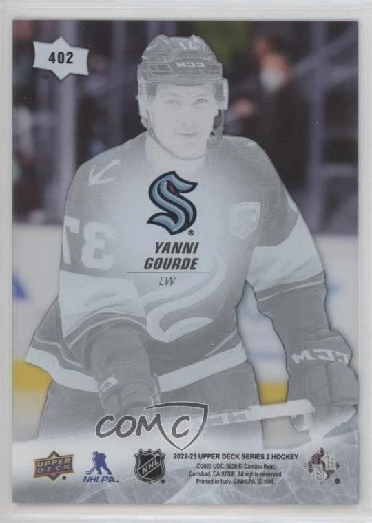 2022-23 Upper Deck Series 2 Clear Cut Yanni Gourde #402 - Image 2 of 2