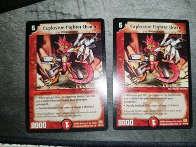 Duel Masters TCG - Explosive Fighter Ucarn - DM01 - 76/110 - Rare - Near Mint 