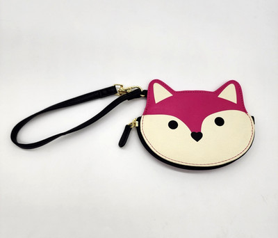 Betsey Johnson Wristlet Pink Fox Coin Purse Luv Betsey Zipper