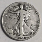 1921-D Walking Liberty Half Dollar VG KEY DATE