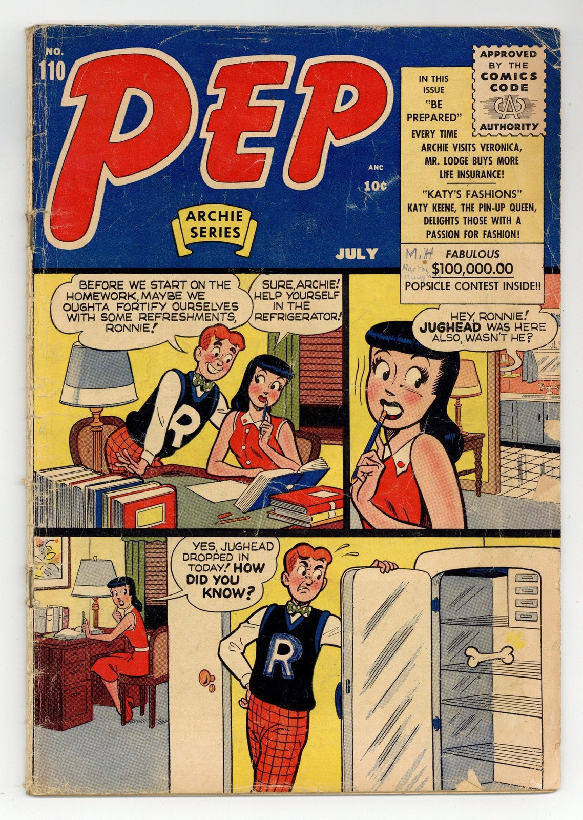 Pep Comics #110 GD+ 2.5 1955