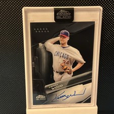 Topps 2026 Chrome Black Kerry Wood Chicago Cubs Autograph Insert Card #CBA-KW