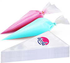 Disposable Piping Bags 16 Inch - 100 Textured anti Burst Pastry Bags - Icing Pip