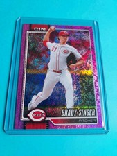 2026 Topps Series 1 Brady Singer Pink Holo Foil Sandglitter/800 Reds
