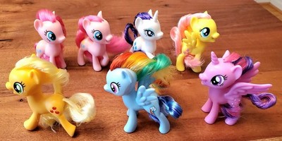 Lot of 7 My Little Pony Brushable Hair 3.5