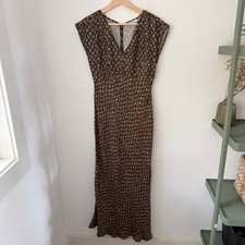 Madewell Wide V Neck Floral Midi Dress Sz 2