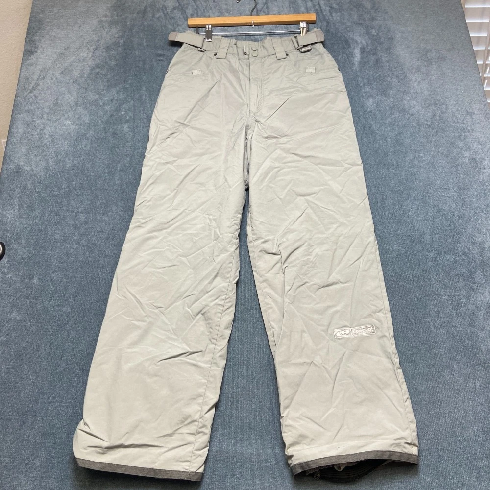 Concept Snowboard Pants Mens Medium Gray Adjustable Waist Mesh Lined Winter Warm