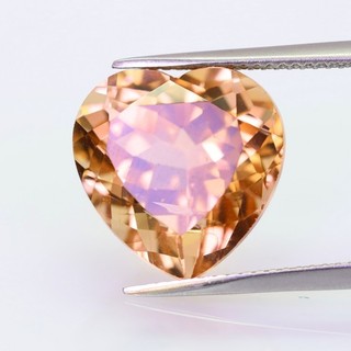 A forma di cuore di precisione 13 39 ct! Ricco Arancio Rosa Naturale MORGANITE Brasile