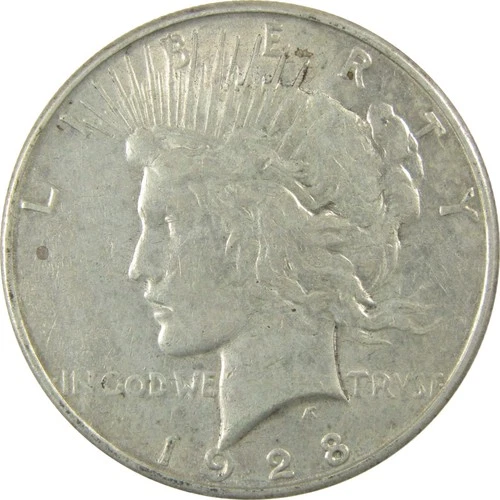 1928 S Peace Silver Dollar XF EF Extremely Fine $1 Coin SKU:I24510