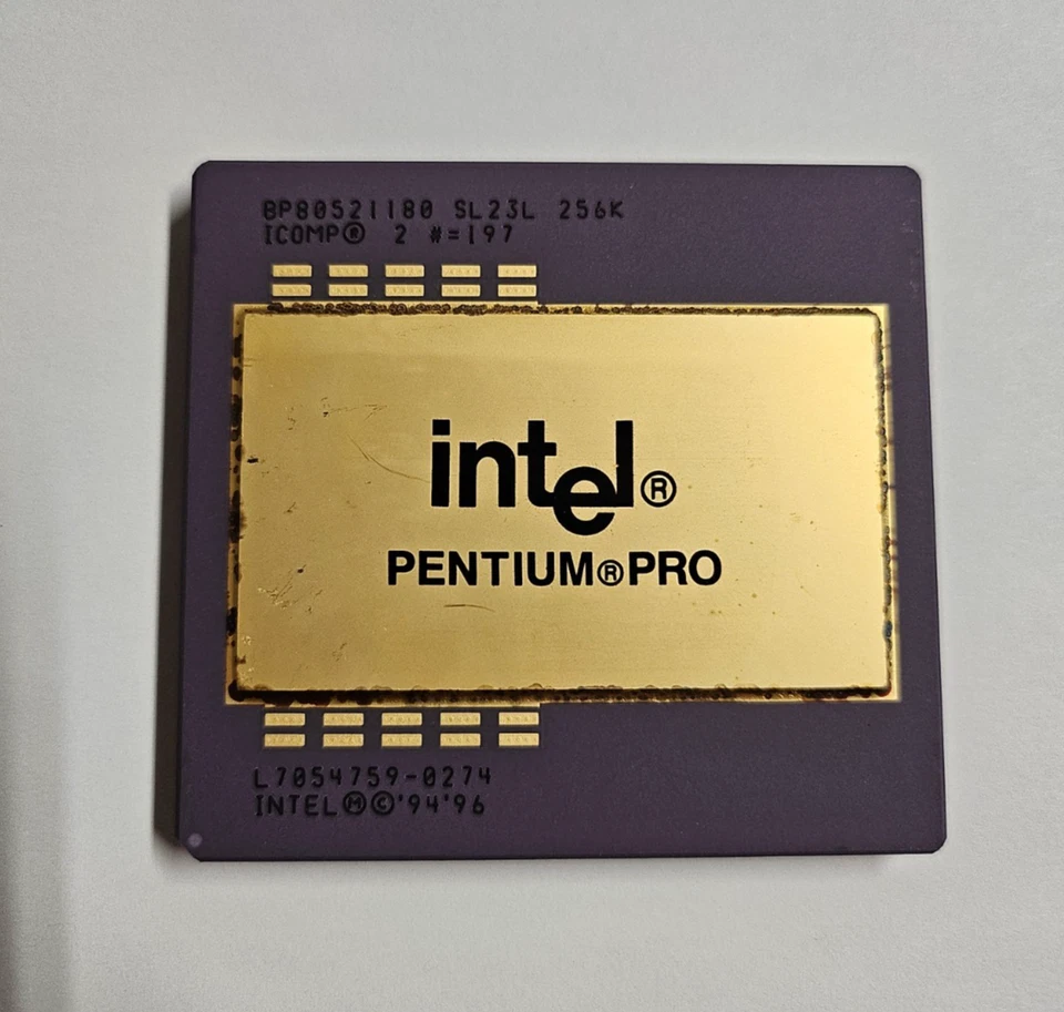 Intel Pentium Pro 180MHz 60MHz CPU BP80521180 256K SL23L - Image 4 of 4