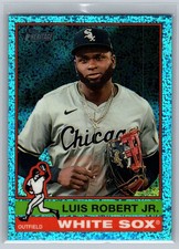2025 Topps Heritage CHROME LIGHT BLUE SPARKLE #241 Luis Robert Jr White Sox