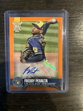 2021 Topps Big League Orange Autograph Freddy Peralta Auto #32/99