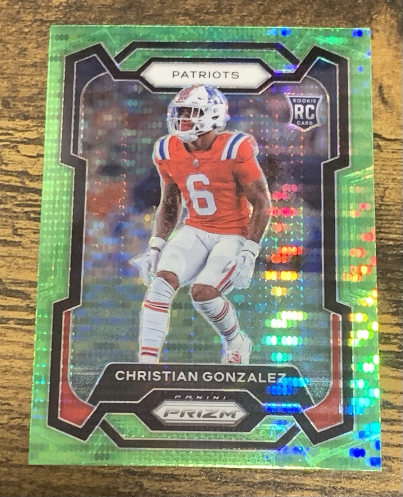 Christian Gonzalez - 2023 Prizm Football NEON GREEN PULSAR PRIZM Rookie - #369