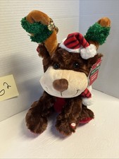 Christmas Animated Musical "Jingle Bells" Flapping Ears Plush Reindeer