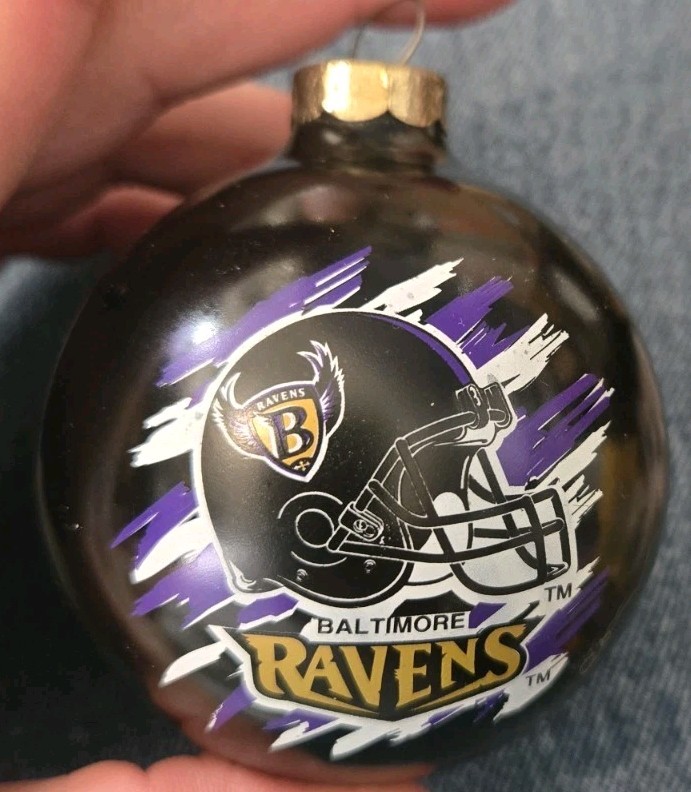 Vintage 1990s Baltimore Ravens Christmas Ornament