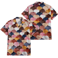 Abstract Pattern Hawaiian Shirt   Colorful Artistic Summer Beach Shirt