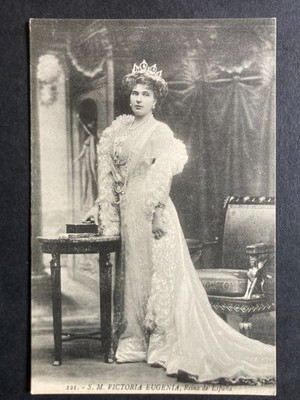 Victoria Eugenia Königin von Spanien Vintage Postkarte J27