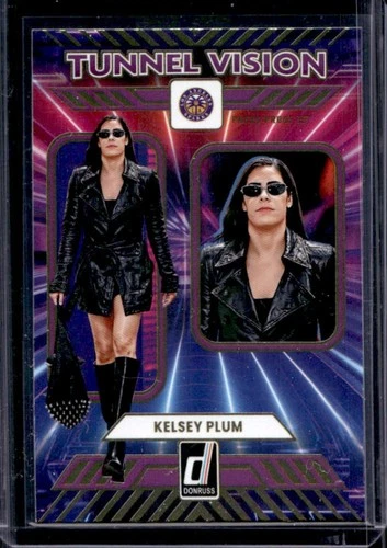 2025 Panini Donruss WNBA Kelsey Plum Tunnel Vision Press Proof Purple #3 Sparks
