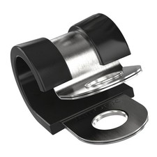 10x P-Clip Morsetto per cavi Acciaio inossidabile V2A con Gomma 8mm Morsetto per