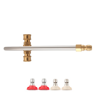 #ad High Pressure Gutter Cleaner Wand 4000PSI with 40° amp; 0° Nozzles for Power Washer $19.45