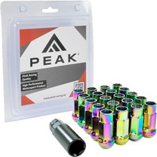 PEAK Lug Nuts Stahl M12x1,25 Radmuttern Neo Chrom JDM f�r Subaru Nissan Suzuki