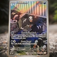 Pokémon TCG S&V Obsidian Flames Houndour Illustration Rare Holo Card 204/197
