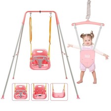 FUNLIO 2-in-1 Schaukeln Set und Baby Türhopser für Kleinkinder, Schaukelset für
