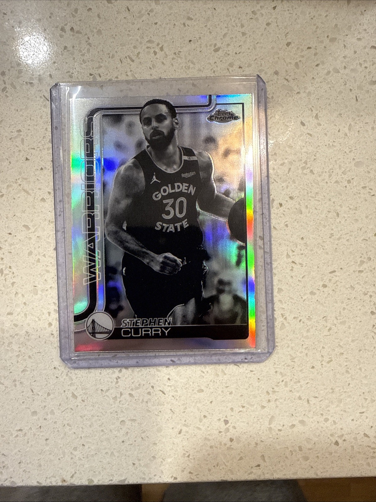 2025-26 Topps Chrome Stephen Curry Negative Refractor #201 Warriors