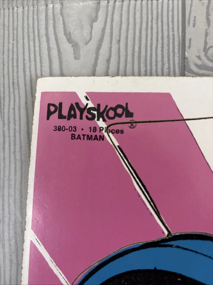 Lote de 2 Rompecabezas de Madera Vintage Superman Batman Playskool Madera Completa 1976 DC Foto 3 de 4