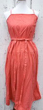Gap Women Size S NEW Coral Pink Sleeveless Maxi Dress Linen Blend