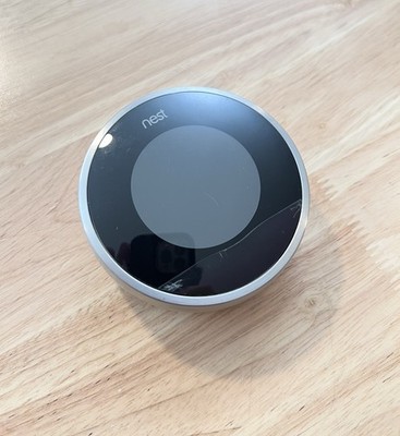 Nest Learning Thermostat 2nd Generation Stainless Steel 02A - No Mount Base